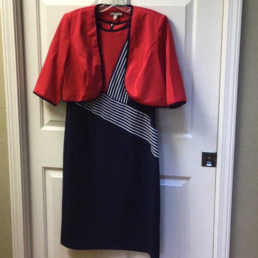Maya Brooke red/white/blue dress.